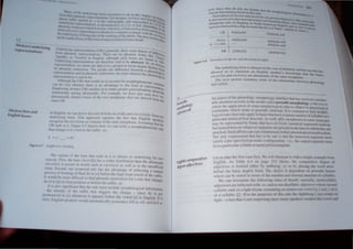 .... f " " " , J't IINtoll/ III
I.
h 'r.I" ""c/"rh '''1:
rr,lrr't·",.1".""
''''r.IC ,j,," .111"
11I~II'h ".I'C" III 1'111'1,,11, II' ,',," d"II,,'IIIl' 10,1/ pi "plh ,'I"..,,.ilkl "lid "'....II/I'li/l' Irllll
11I1""II.lIII~' 111111, T"j, "1',,11""'" l.11"1I1'" Ih,' '''1'1 lilill 1'11"1"" ' 1
"
""",'
t: . CII~t'r
h'l..'n!! II lit' till' 'nu 1111/11-' ,1  .tll'lJll~ 01 rhf." ''llIh.' IIltH phf.'lIll' ~'Ultlllill tl ' 
[ I' I .. C 1'lIlh'
I ,'111. III~, 1IIlIIII' Cl.1 ""''''''' h,," ,' ..,," '111,' ,'II""I'''''l'holl''II".
Ih,lI "",II').!'" ~ I"  ""'oll'lh" ,"111 III  Iliit
, III I
/,hl' ',11'''''' "I Ih,' "",,' Ihal ""d, j" A j, 1'1"",'" ./ um"''' II1g lor,
/<'''''''',. I'll .
," U
,'" 1',1,' , It't'lI/, ~ ,1"" ,I " jdl'r di,,, d,", jon than Illl' aIlOIlI(II'~~
,1r'"1/':
,,, "Plillr, III I lId, ,u..h ,I' d""ll'Inl! a, '11 ,1 III Ih,' 1I11lIlfi Xtu
","" ,,,'1'1,,<1, Pili 1'"'I'IIM'd lid,' h", Ih' a!l,.IIIta).!· or rl'llt'(',",!_ 1/ 1I11I1Ir,,1
1'"'1','" pI 111'111111 '01 Ililal lk./ to ", "1'1"", till' 111 -h If011I ,owd ur,hl' slIfl,.
I( ""l1ld I", 11101,' d(IIIl'II,1I (olllld I'h'}('I'tll' 1I11111Ii1tllllt 1'01 illIIll- Ihlll dl'"lg,',
111/,/ h' , ~ 1111 II",ilp'"'' II 1(1 II( 1>,'10,,' the' 'lilt i til
It " 111'11 " '11111" :111' Ih,lI Ih,' 11111' 11,,1' IIldlld,' 111111'11010£""11 IIII'}("',1I11111
II,,' '''''lItl/ 1/ tll' '"ltl Ih.1I (IIgg"" Ih<' l'ilallf," ,jlln' I~I ,s 11Il/
1'"'''"II1I,'I'd ,I' ,s, "h"lIl'1"1 ""1'1'<,.11 hl'/ill" 11ll' ow,'II'1 ill 1'lIg",1t 1111
I ('I, • j." ,I"h SI""'~"1 S" Pilid ,III/Pili"Ii,':ill 1'" }(IOIIII,',' A
I!IllS I II, alld Ait!., a,
11).t"tt.(,,1I
/I hcomparative
Eng S d" lives
rlrgrrea Jce .
'Ihe underlyillg. ['"rill" lIh"r:."1 ".' Ihe '''''I'III ",lektn" I" h
,,-I '" Ullmr rule h",
"lIowed "' LO rcprc,'senl all ""gl"h spc,'aker', knowledo, Ih' h ~
I I ~e al I t! ha",.
I'i"tlrllkl anti t' ,'UfIS arc allomorp'" "I Ihe "une morpheme.
Thc nexI 'eellOIl CXal1111'CS Slll11e 01 Ihc Inlcracti,m, hctw.. h I
ilntl syntax. ccn P tm{) ng)'
---------
An aspecI of the phonology morphology interface thaI ha.s received consider_
ahle attention n:cc/llly in the modd called prosodic morphology, i, the way in
which the applieallon 01 'Clme morphological niles is suhjccI to phonological
constraints which relate to prosodiC struclure, It is common 10 find morpho-
logical rllics that only apply to hases that have uccn,lin numhcrof syllahles or a
particular metrical foot struelurl!, As well, affil<. morphemes in ,omc languagcs
may he rcprescntcd by forms that have no lil<.l!d, canonical segmental makeup
hut instcad borrow whatcver segmcnts an: present in the base to which they arc
attached. Such aftixcsean 'ary cnom1llusly in their phonological manifeslation,
The only requiremenl Ihat has 10 be mel is thaI Ihe borrowed segment, mUSl
salisfy a pre-specificd prosndi.: conliguration - i.e.. the copied 'cgments must
nl in a parlleular 'yllahlc or metrical root template,
l .ct 1, takc Ihc fiN ('a. e fir t. 'i c will illustrate it Wllh a simple e:<.ample from
Fnglish , fahle tl.4 ('n page 252 show." the comparatie degree of
adj:" 'Iin's IS formed ,'ither h) suf[is,1I1g -a or by placing the wll~d ~'I/Ire
h,:r"r,' thl' hasll' d.:grec fonn. The choice" dependent on prosodIC factors
1111:11 ,'an he' latcd in tcrn" of the number ami internal ,tructure of syllables.
,' (an formulaic the fol(IWing ruks of Ihumb: Ilonnal), 11111llosylabic
adIC(l i'l's .I1C inl1c(ted  lth ocr, and '? ~m: dis) Iabt.: adjectiles hosc. eCllnd
s, Iahlt- ,'mls III a light rh) mc c('ntatmng an un,tress<,d OW.: I,-:>u.-;)r)
'I .t ,Iahk [1, hlr thc purposcs (If Ihis rule Ihe diphlh'llg -~)l Cllunt, as
II 'hI' .t f.K! tho t b Illlt sll'1l'lstng since 111;111) ,pc. kcr, eaken thl vowel and
 