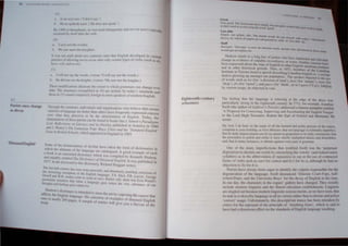 .1,1
1'1
{J "'n 'el~I1"1 ,'11/.'11'1 SiI'J
b, Ik II 'I k,'lh II II ( ,I<, d."" nlll 'f"'ak')
By J41~) ..r Ih r,·. !>.'UI'. lit'  ,h u"'J .llfrc<jllclltly anu ,/(11 (0. """I) typil:ally
',,','urrcU 1> .1, It ull r Ih' Icrn.
16)
a. J 'I..")c,' nut "h..'  lnJl·~.
b, k ',11 n,l Ilh,' kill !!hl~S,
Ie I a, .1<l1 11111.1 ,Iho1ll IWI' ,'cllluries I,)ter Ihat English c1eveloped ils CurrCIIt
pr,I,-li,-,' "I' all<lIl ill!! 111>/10 nc,'ur afc~r only ccrlalO Iypes or verbs (such as d"
hili ,,, will, ,Ind SII "n). .
I7J
<L I I ill nnl ".) ell<' wonk (ICl'u,·' will say nOI th,' wnrds,)
b. He did nol sc,' the llllghls. (I','I'US ·He saw nOllhe lncgh".)
rhes: moJllj.:atillllS ilhhlralc Ih,' C.lenl 10 which gr.tmmars can change Oler
lime, The ,lnl,'lures ccncphllcd in 16) ,u'e archaic hy lOday stamlanh and
Ihose 10 15) sound cnmplelcly lilr<'ign to mosl speakers of modem English,
Puri~ts lie~ change
as decay
Through I~e cenluries. IOdlVIduals and organmilions who helieve Ihut cert::
lan.:lle., 01 language arc IWller Ihan olhers hal'e frequently expressed cOllcem
OH'r wh,1I ther perceive In he the delerioralion or English. Today, Ihe
ImnenlatlO:l,S ,Olthcse r,udsls e(ln ht'found in hooks like J. Simon', Paradigl1l.,
Lo.11 Refit< 1/(1/1.1 (1/. LUNt/(', 1I11d 1f,I Declille puhlished in America In 1980
and J, flon~) " rh,' Lallg/tagt' 1/'/11': RlICI'. CllIH (llId Ihe 'SllIlIdllrd Ellg/i.'h'
/.1.,/1, 11/ Brlll"h School.... which appcured 10 England in 1983.
'Dise.N~d English'
'ome of tht' denunciations of dccillll' h(lv~ taken the ~orm of'd' .
I h.·h II ' . 'J . ' IClIonanes In
I b t kIt' al rnents of Ihe languugc (Ire catalogued. A good example of such
:nd(~u'I~~a,n ~cnl1(l'latcd dleuo~'Ir) which was compiled by Kenneth 1JUdson
. 1,1,. YtnlH cd Th" /)/ '(I '" ••r D' ' .
1'-177 In the foreword to Ih"/. an, OJ I:'ellsed Ellglish, It WlIS published in
.s "llOn,lry, Richard Hoggart writes:
Th,' la'i half·ecnlury ha, seCIl 'Ollie powerful ' d ' , •
Ihe mereuslll!,! ,'om'plioll of Ihe Fligr.1 1 ,a" abundanlly JlISlllicd, Criticisms 01
Orwell IIIIU W.II. Audt'n C(1I1'''1 I 1
"
11 ' 1"1 angungt'. T,S, Eliol. FR. Lcavis. Gcnr"c
" lilt al Oll,'e Earl" '(11 th ' eo
pasSiOliale "SSCrt'on Ihlll Wll"ll ' I, , Ier SI , crt' was tail Pound's
I ' " angU'lge goes I th
11t1Ugh1.S 'IOu lCellllg' goes roUeli 100. ' . ro lell e vcry , ubstanee or our
.. Iludson'; dictIOnary is Intended to stellltil' . '
,llIlIl'L, the En"lish lanuua I I' I ' c rot by exposing lhe C(lJ1CCr th'lt
" . "ge. IS se C'I f '
luns 10 nearl) 260 page.s, A "n . I" c ,Ion, 0 examples of diseased Engli~h
nnnl' . ,I lp c 01 cntncs will give you a /lavaur of the
Eighteenth·century
reformers
SCf'anh 'Sl'f"UOI "IHWo" UII uh''''cnl' word. un (11'~ I.'
won ttl gt·t no fI:ph~s ell.,: 'i hn ,UVC.fh ,,' 10 'hc~ 1C'tntJ
Hudson scllnds "I II Illng Ime 01 PUI"I' wh.. have 'amh'l '
l.:hunge us cvitlcncl.' 01culpuhlc ~I"vcnhlcv", or wo ~ S.• ~Ictt ;t1l(1 rlhlUctl
I tI
• r...c . . 11111 <.Ir t..:OOl:crn, h
'cen expressc UboUllhc slacl' III I".ngllsh in Ilther Fnul h ' . 'We
"
hi" • ,," ,sPC"''''1I e,mnln
ant III 01 er ",loflclIl pCflOlls Thus, in IllS? membc I h ' .
I . ' ..., . . ' r () I c ( n',d,'u,
n'IIIUle ,n lomnltl hellrd a speech descnblng Canadian I'n  h. , ' ,
diuleel growing up among'l UU.r populallon' The speake; ,;hl" t'''d a cth"rruPI
I, , I" I I ' . . . , " cc C hl t! u~
~) 0;( S suc,' n~ Of (I,m l ,hv""111 01 lantl l, bnH lim 'masle,'), .!lor" (tor
,hop l,ji (lor mend ), und guess (fur 'think'. as In J x"e", /'II g"l. Ju<.Igm.
by CUrrCnlllslIgc, he ohJected In vain, g
The feeling Ihac lhe langllage is 101lering at the edge of the ahyss wa.s
particularly strong In lhc eighleenlh ccntury. In l712, for example, Jonathan
Swift (Ihe aUlhor Ill' Gll/livN :, Travel,,) addressed a famous pamphlel enlltled
'A Proposal for COlTccting, Improving and Ascertaining Ihe English Tongue'
to lhe Lord Iligh Treasurer, Robert the Earl of Oxford and Mortimer Hc
wrote:
My lord. I do here, in the nome or all the learned and polile perso"s of the nalion,
complain 10 your lordship. as Firs! Millisler, thaI our language is e~lrcmcy unpcrIeel.
Ihal irs daily improvcmcnc, nrc by no means in proportion 10 Its <.Iaily corrupuons: Ihal
the prelenders 10 polish and refine iI, have chieOy mulliplied abuses alll) ab,unliues:
and. thaI in many IIlslances. 'I ofrends against every pan of grammar,
One of lhe many imperfections that troubled Swift was the 'perpetual
di posilion to shorten our words by retrenching the vowels' (and indeed entire
syllables) as in the abbreviation of replltalion to rep or the usc of contracted
forms of verbs such as ('(III '( for call1lOI and he:S for he is, although he had no
objection to Tis for II is,
Pudsts have always been eager to identify the culprits responsible for lhe
degeneration of the lunguage, Swift denounced 'illiterate Court-Fops, half-
witted· Poets. and the University-Boys' for the decay of Eng/i'h in his time,
In our day. the characters in the rogues' gallery have changed They uSllall>
include modern linguisls and the liberal education establishment. Lingllisls
are singled Ollt because modem linguistic science insists, as we have scen,lhat
its task is to describe language in all its variety rather than to dictate and polcce
'correct' usage, Unfortunately. this d.:scriptivist Slance ha. been lrustaken b)
critics for lhe espousal of the principle of 'Anything Goes', which IS ,aid to
have had a di,ustrous effect on the standards of English language tcaehing.
 