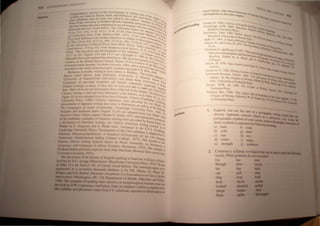 ItY II G'ST/ S
".".."....c:JtI"
-::::.------:::::::::
.....unT ot the deelopmem of ::-8 -:----
fir. ~__-""n '" - . aOd r
.. "'•.".-- found In }cR.
...n. Gelb. and DcFmnclS (al/. 0 the, ".
VSIrtn ate . 1/ d C'ted he,1 ~f"ld'
• "Uabatt rna" not e~lst ""a~ ~~e to the a~thor· iatle bl.l),1'hc:' ",
port oflbe l W-rrslty 01 • orthem Bnu,h Columb'a (pc"oo. Ot"m by p 11<_",~
Poser ani" ma" hac onglO3ted 10 record keeping W-th I com01l! _rf'f~ ~
i«lI thal .. n ~ -. bel Th C II . ' Clay •. k O'c,. • 
tunandr-8~o;era' tCHed 0",). e 10 0'-'"108 figures "' en,. ~klQ}
• 1- J I' ~ 15.ID. 15./3. 15.26. 15.29; from Ale,a"de
rc adaPledr
"lak.n,lf.;
15 10 .' 0 • v. . 0 r M . r<b.. r,~
C l -alJon (e.. Yor/(; McGra.. ·Hdl. 1972). 15. lb· f "'h
ac
...... j~'"
of ,. I. . rth C . ' rOIl}~ . '. h
c OeFr:lI1clS (see tu er re,erences 10 ongins of th "<:h"",''''' k
15 2••rom ? 180 15 16 (168 . e", fig Odt'lle "'"
761.15. Ip 21. 15.L (p. ). . p. ). 15.25 (p. 127 ure'tbe, ""
P rhc l D1ve",'Y of Haw"" Press; from M.W. Greeo. 'Earl I. COpy" «nj II
b! .• ~Io") 15.9 (p. -15); from Samp,on (ciled below) 15
Y CUOC,fOf!n.ghtt: ") J
(_rrCU ,~ ' . De I f h . .11 ' f . 'n <. <,
'The In,enllon and ve opment ate Alphabet" . 'oil} F . ...,~
Cros 59 d 15 17 . • 'n Sen '.nk "'"
J5 1- (p. 891. Figure, '. . an '. are copynght () 19H9 h OCr felted . 1,••,
o.--ka Pre "nd repnnred by permIsSIon. The POn pict Y the Un htr...,
. ellloL:l . _ C '1 Fi . ograrn~ . . lter ...
rle v of the Bntl h Sport.> ouncl. 'gure 15.5 " coune . 10 F'gU, 'II)
~ou ~mcallon In titute. Exclusive licensee, 1982 and i, d 'Y of the !iii,e IS ~'"
=beJIn the ..ork. Semanlograph.l. original cOP;'right C ~n~ed froll} t~Y"'br,~
R Ference to Arabic "riting IS from lame, A. Bellamy :Th' . li, . 1949 'Y1lJb..",
• DeF . . . • C Arab'
Senner (cneU bela,, ) l ohn ranclS (Ln"ersuy of Ii . IC AIPiIab.r
(lnlver irv of ToromolYoTl< Un"er Ity). aDd Brian King ~~a",. ~
Columbiai all prOided in I~htful .lnd helplul comment~ (e~lVerJty or ~
Chinese "riung). so many, ID tact. that "e were not. able to makc~'a"y 'tga,d ill
here. Their "e" are not neee sanly those refle<.:ted to [he cha 'Ie of all of
Chinese "TIting I derived from DeFr~clS (cited bdo,,) a~ p~ The d,eu, t!tt.i;
df ' J ' I~ .able 15 l'ltItt
Figure 15.IS wa adopte rom .rom eny onnan. Chinese (Carnbrid ..1(P.lfn
t
Universit} Press. 1988); ChIDese c.h....
"'lIc.tCf'; "ere prOvided b gc. Calll~
presentation of Japanese "ritIDg ill. owes to [)eFrancis. a, weI/as~n ZllJqlu. 1'h.
1M wnguage, of Japan (Cambndge. Cambndge lJnive",1 p M. Sh,I...
Fi I Y ro. I"'~......'
biragana and Ica(akana chart (!guTe 5.19) arc adapted from Len' ''''I); lbe
JaptlMJt' Toda) (Tokyo. Japan Charles E. Tuttle. 1971) and reprinted Wahh', ktQd
0( Ihe pubb.sber example of Japanese wnt!~g were prO ided b K 0 by Ptnn
• dilalssJOll of Cherokee 1!ontmg. see aUve American Writ; aztoe Kanno. R~
d S u. ·-th ( <Is ng SYltem • b
Walter m C. Ferguson an n= e ,. Languaf{e in the U S:A. ' Y'l.
Cambridge Umverslty Pre } Presentauon of the Cree yl/abary I~ ~ (Cambrtd..
~ Nlhiva..artfUIhlkbun: A Standard Onhograplry for the err:: r'ilID [)
(SMtMoon Saskatchewan Indtan Cultural CoUege 1977) The lAn2~,
...... African wntJng } terns draw on PIerre AleJlandre AnaC,CflIJnr n(
, ntmdu{,r
I...,,u and Languoge In Afnca (London Heineman 1972) Th IIJrJ ItJ
. f ' . e example-. l(
....1adiaD p!CtDna/ scnpl are rom John Mar hall. MfJhenjoolJam and L_
4aI.....(lGodon. 1931) !,'" /fIIkJ
".ke atdie hi lory of Eng" h pellmg I b cd on A HlI/o'V nf&.
DO Sa.g (Manche leT Manehe leT UDlvcr Uy Press 1974) 1beg
daQ
- hID P J4J of Carney (CIIed below) The Amencan repon 011.
IftIllfOea rbouaand databa<;e I hy PR Hanna. JS Hanna. RE
1IIIIIIII1. PIIDrrnM-Graphnne Corr" poflli"flu tU Cw /0
- _..... DC US [)qlenrnent of Health Educabon IIId
nib IeIISIUve to fIIOIJIboIoaica ~ a.
below o.a011 hildmJ abilily 10....
_ _ICllllil from LY. Ubermu. rqJOIted .. GIla..
(}tItstions
W~I'
(c'ted below). John Sc".eo I'<t'"
and helpfully hn the entire cha r .r~ nf t Dnor..L
PIt, .r.... I_~
~--------- -~~
carney: E. 1994. A Su,w>y ofLnx/jlh ~
CummlOgs. D.W 19RR. A"", P"/,"~ I,
k· U' '''an hi 1Iid<""t.-...
Hop 'os OIVerily Pre". •... IIh ~""U ,;-:""'It
DeFrancis. John. 19~9 Villh/ ~ ", ~
Honolulu: Un,ve, Ily of H
': r"'h. rJ,.. IJ" ~ ~ ........
I 1 1963 .a all h~ r,.~ (Jr.-_ __
Gelb. . . . A Sluciy of W",,"X ( -..... of __
Gibson. E. and LeVin. H. 1'175 Th "'~iKC'. .jill•...., .•_
Press. . , "1)("',&,.,'1 R '" ~.....
Gleitman. L. and Ro/in. P. 1'177 'The 'Odin~ c-..w;
between orthc,graphi" and the tn""u,. and act...., ...... '-'
Reading. Edited by A. Reher ~UTe o!lanCU;-"'~I: ___
Erlbaum. and () Sc:art;..~ar"""",., -=-
len",n. H. 1970. Silln. Sym/x,/ and s.: lIP 5 "".,..
.....
-_..
Unwin. "PI r, UII'Ion. traa&
Samp<;on. G 19115. Wntl/ll( SY"tml: A I.ln ~ o....~.
Schmandt-Be....rat Den,<,e. 1911'1 'T KII/JlJc/lllmdoc..... ~
tokens: In The OrigIn, "f W"'on.": PT<cunon of ~ ..........
'eb.. UniVeNt;, ,r..ebr", aPr OdittdbyWIol 'I-...:: ....... ~
Se WM ed 9 • ---",n-4Z,
. nner. ...• . I 1I~. Th. OrigJlIJ
. ebra,ka Pres~. of IVfIIIJt~ u...... Ma.:
Wallace. Relt 19fs9 'The ongill! nd <ltv
Origins ofWriting E!hted by W M. ~~ of dIt '- ~
oL 'ebr31 ka Press. PI' 121 36.u......_~_......
1. Suppose you are the user of a .
already represent concrete objeas
~::, ~ ~~.Itji~.
pictographic _
'lTIbol of _our Yaan. ..,
these mho to represent !he foUowac_
a) hunt f) oak -
b cold g) bred
C) f h et
d):bite angry
e) trength weabca
2.
 