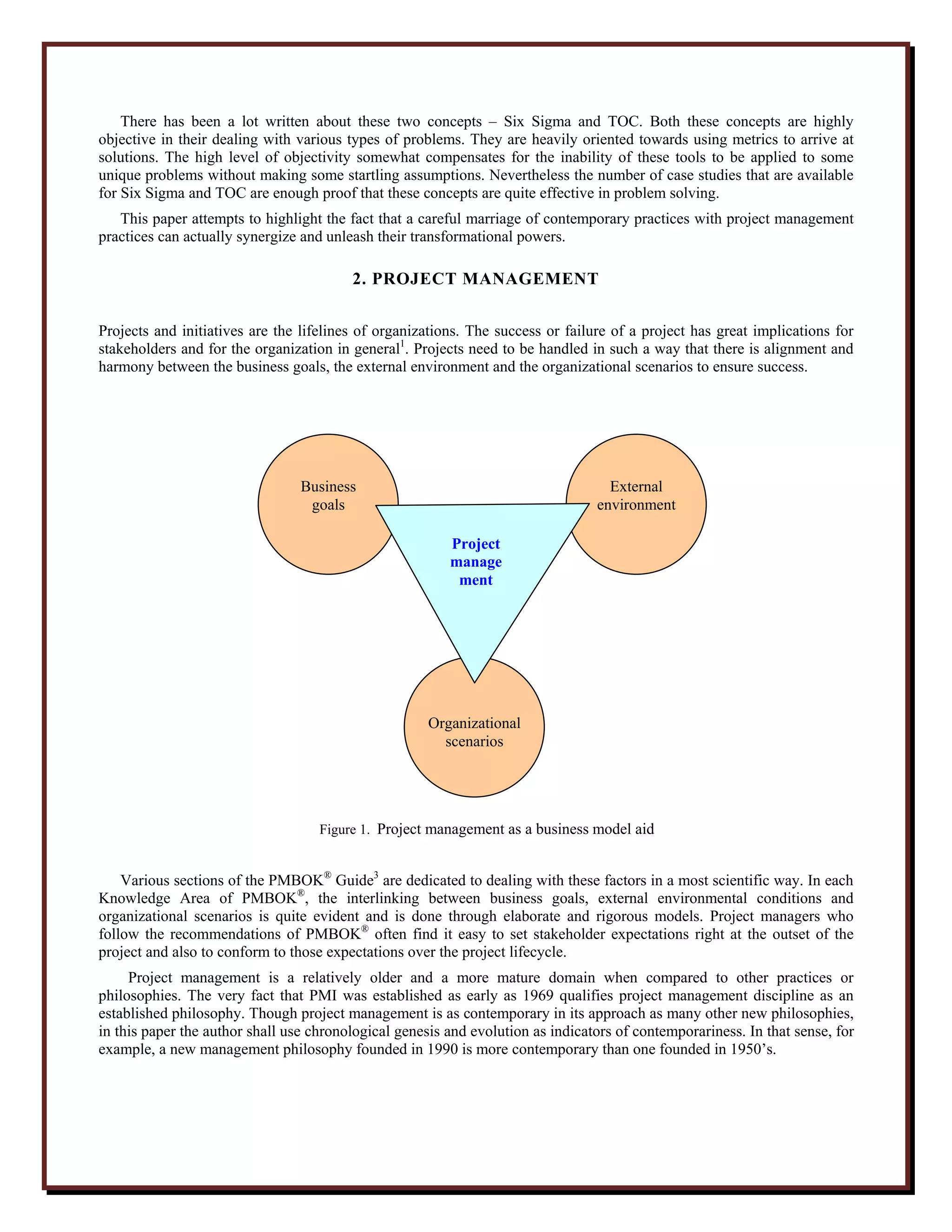 Contemporary Practices In Project Management Km | PDF