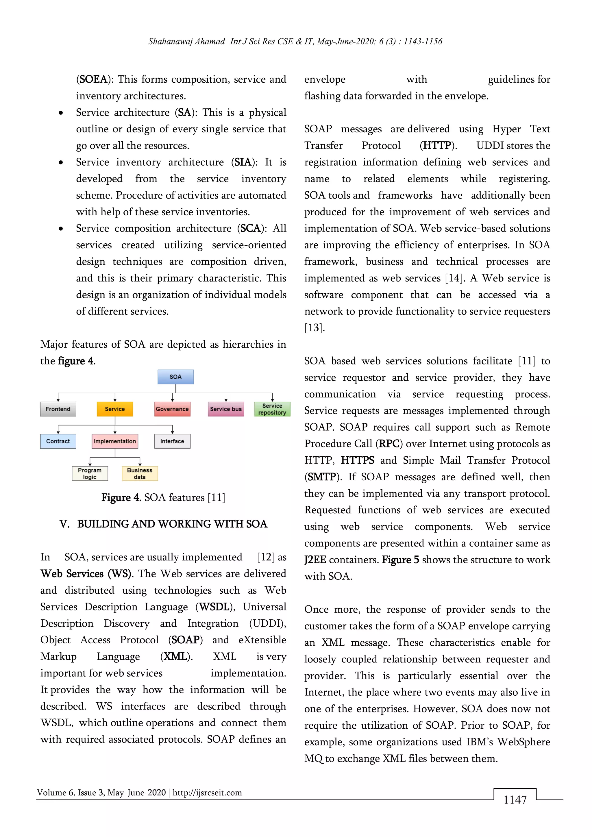Contemporary research challenges and applications of service oriented
