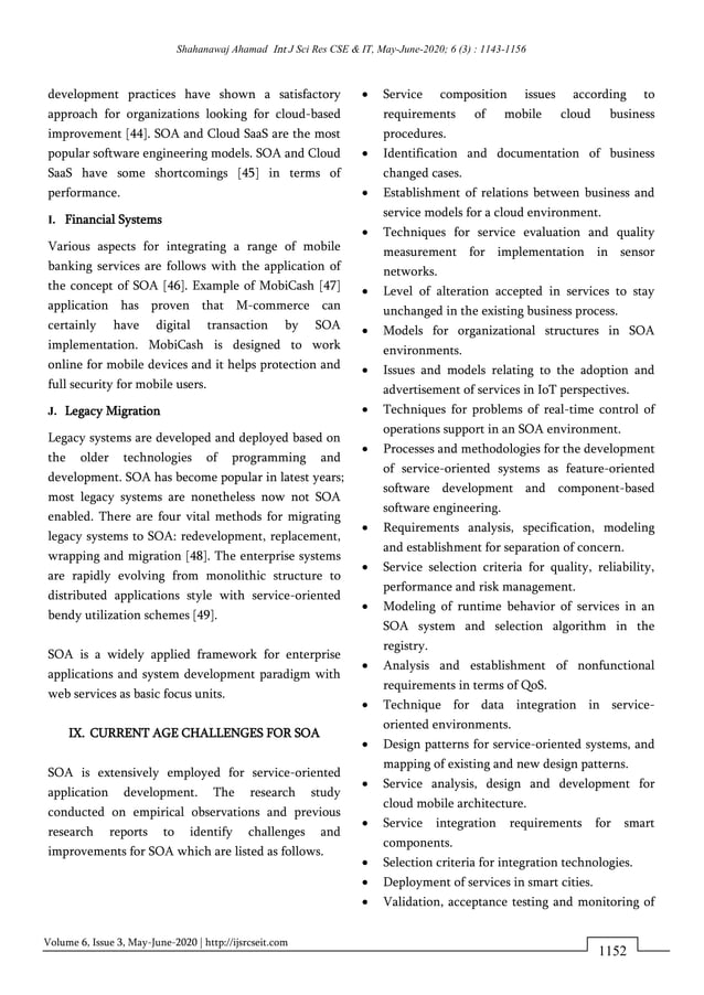 Contemporary research challenges and applications of service oriented