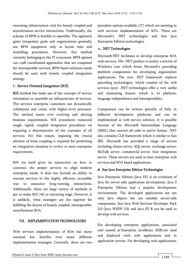 Contemporary research challenges and applications of service oriented