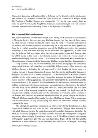 Contemporary Shamanism In Mongolia | PDF