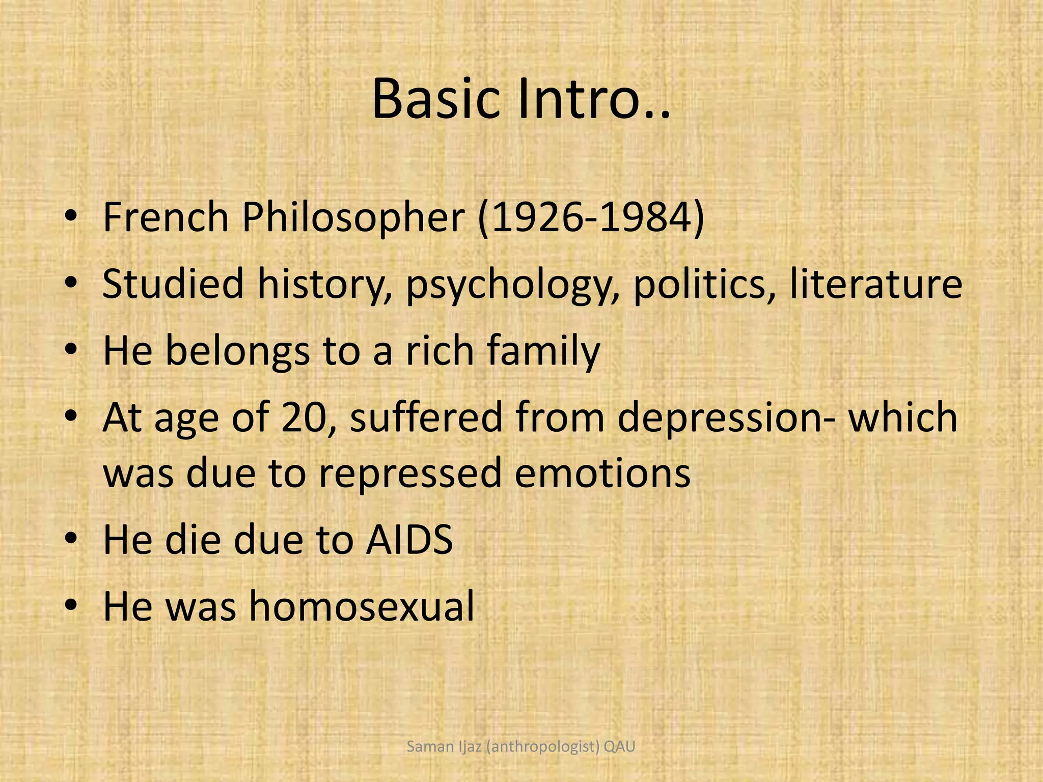 Post Structuralism (Derrida, Foucault, Jean) PPT