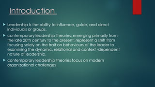 Comprehensive Overview of Contemporary Leadership Theories and ...