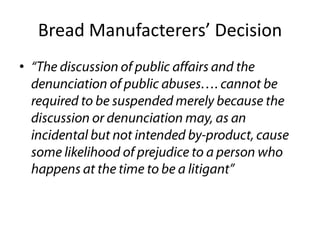 Bread Manufacterers’ Decision
•
 