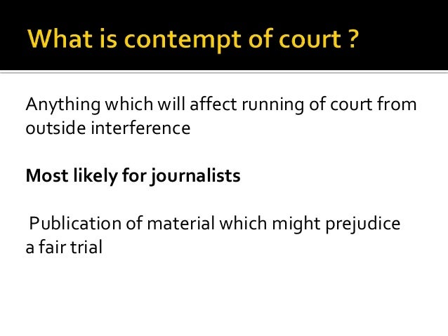 Contempt Of Court Presentation