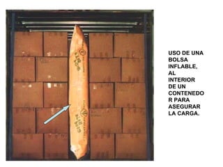 USO DE UNA
BOLSA
INFLABLE,
AL
INTERIOR
DE UN
CONTENEDO
R PARA
ASEGURAR
LA CARGA.
 