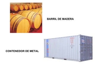 CONTENEDOR DE METAL
BARRIL DE MADERA
 