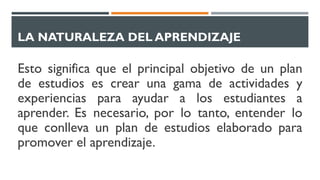 Understanding the Nature of Learning and Curriculum Planning in ...