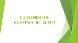 CONTENIDO DE
HUMEDAD DEL SUELO
 