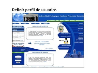 Definir perfil de usuarios
 