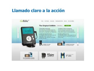 Llamado claro a la acción
 