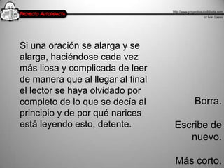 Diccionario de ideas afines, de Fernando Corripio.</li></li></ul><li>Escribe en segunda persona (tú). Genera más cercanía....