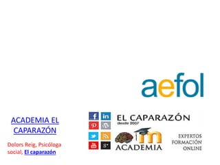 Dolors Reig, Psicóloga
social, El caparazón
ACADEMIA EL
CAPARAZÓN
 