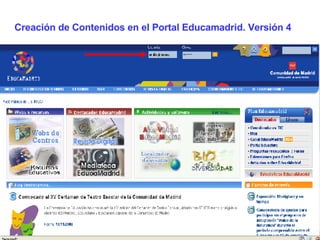 Creación de Contenidos en el Portal Educamadrid. Versión 4 