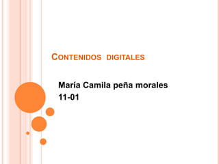 CONTENIDOS DIGITALES
María Camila peña morales
11-01
 