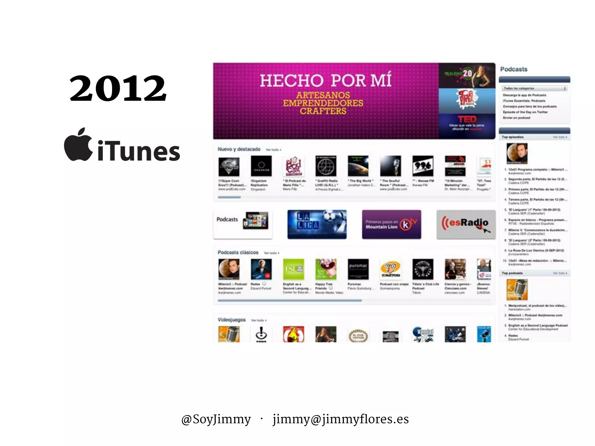 2012
@SoyJimmy · jimmy@jimmyflores.es
 