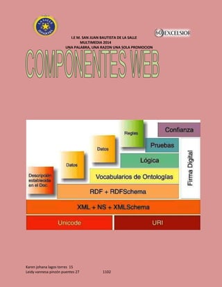 I.E M. SAN JUAN BAUTISTA DE LA SALLE
MULTIMEDIA 2014
UNA PALABRA, UNA RAZON UNA SOLA PROMOCION

Karen johana lagos torres 15
Leidy vannesa pinzón puentes 27

1102

 