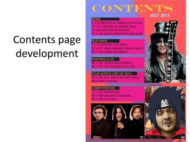 Contens page | PPT