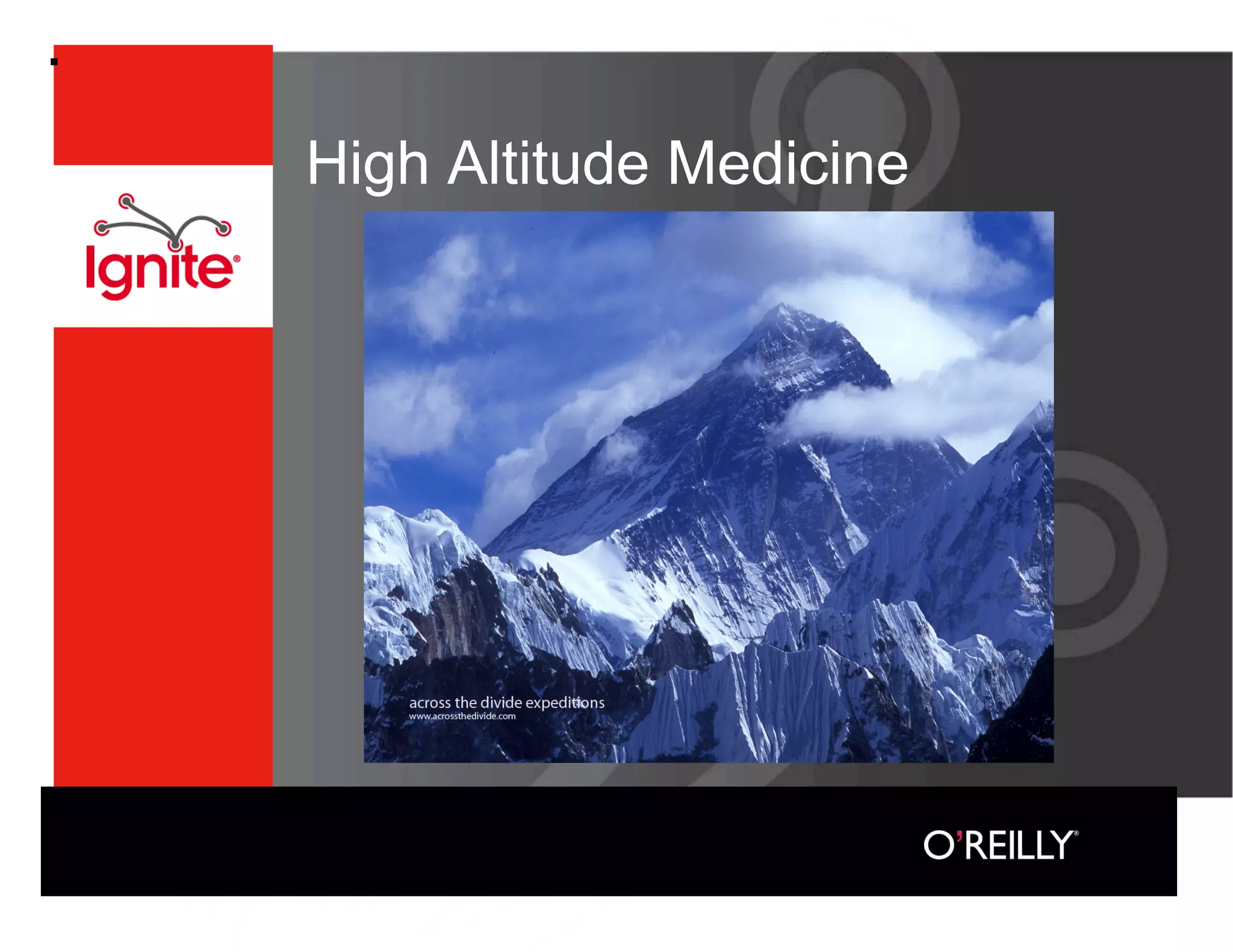 High Altitude Medicine
 