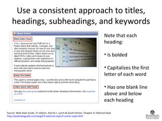 LibGuides Style Guide: Content | PPT