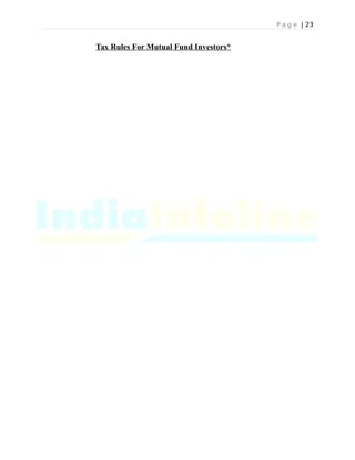 P a g e | 23
Tax Rules For Mutual Fund Investors*
 