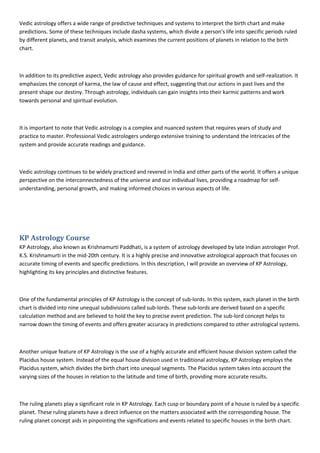 online kp astrology course in india document | DOCX