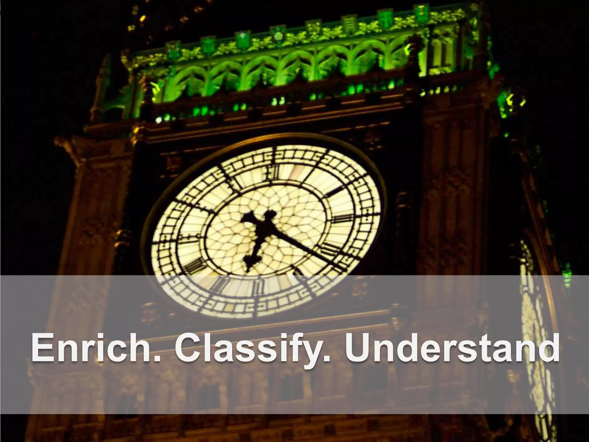 Enrich. Classify. Understand
 