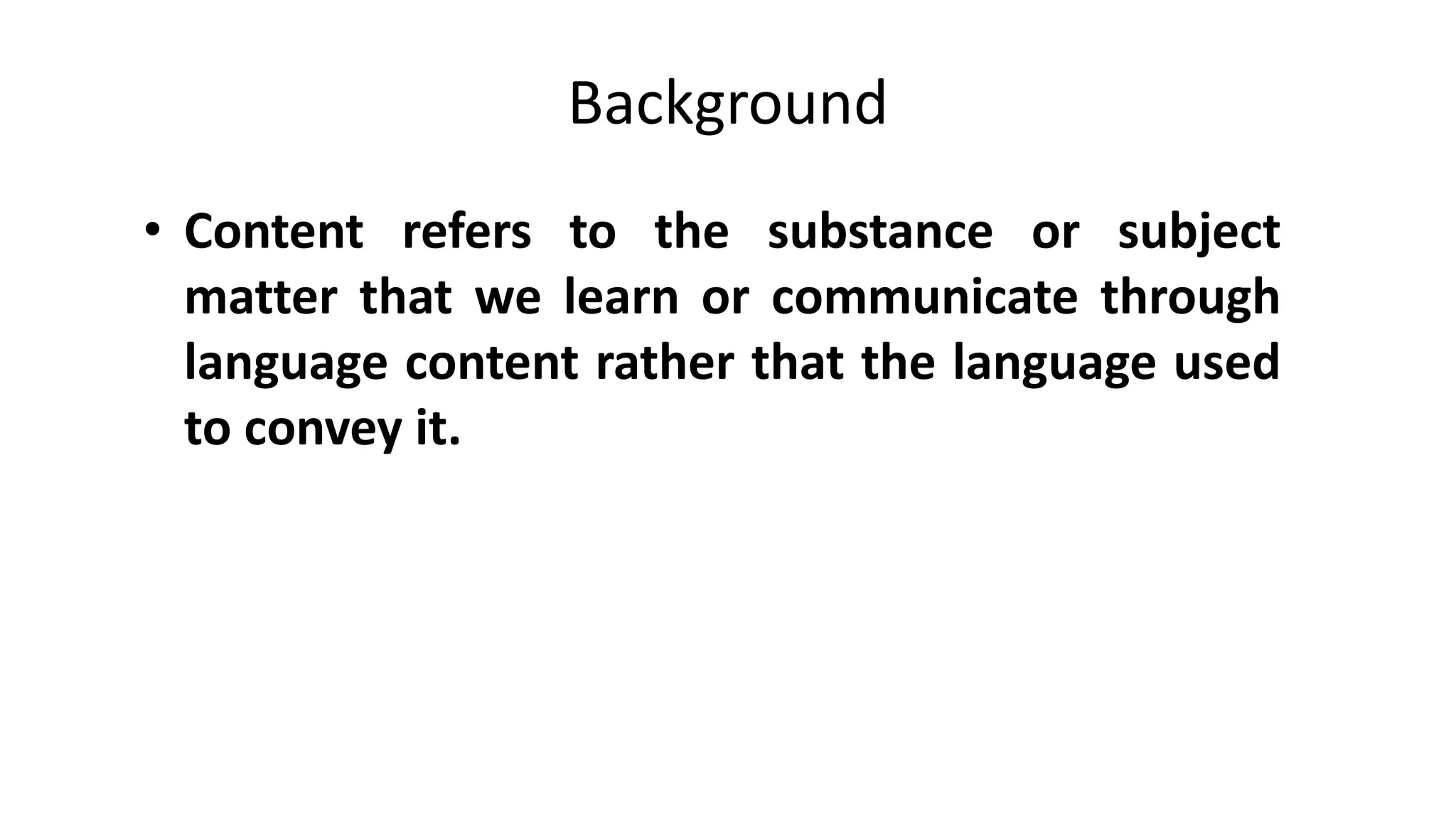 Content based instruction ( CBI ) | PPTX