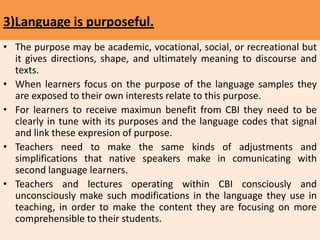 Content based instruction presentation. | PPTX