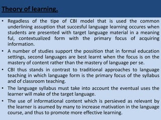 Content based instruction presentation. | PPTX