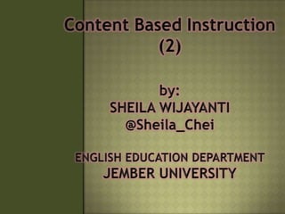 TEFL - Content Based Language (2) | PPT