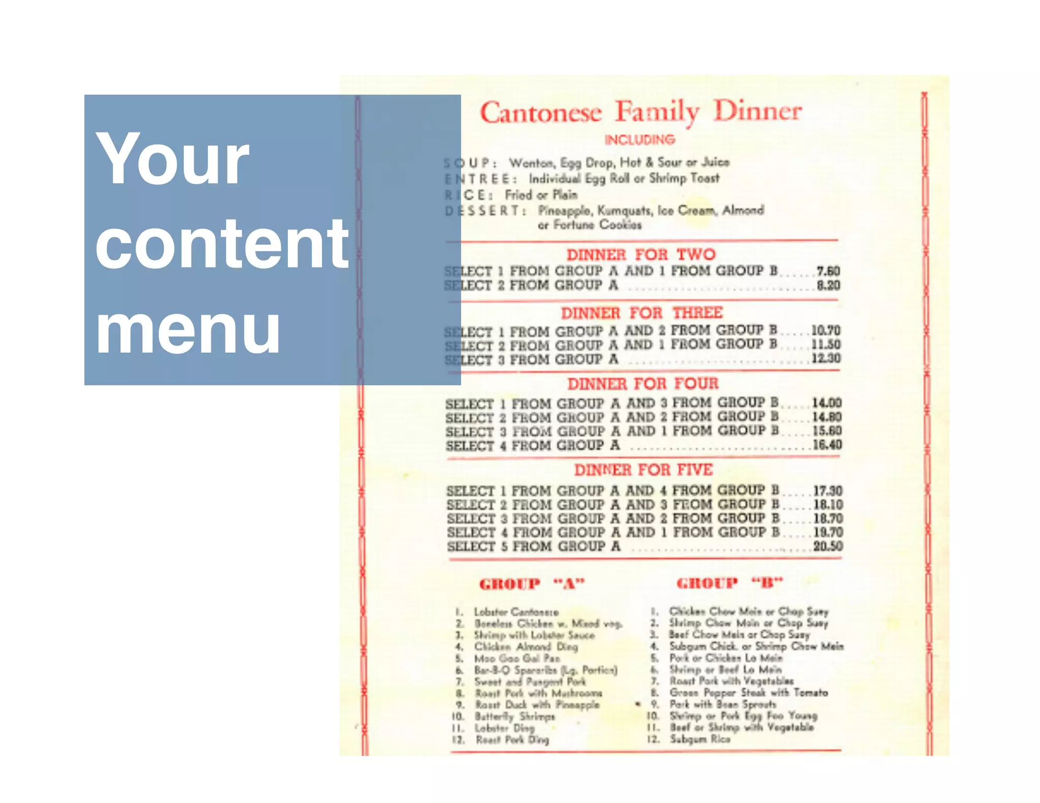 Your
content
menu
 