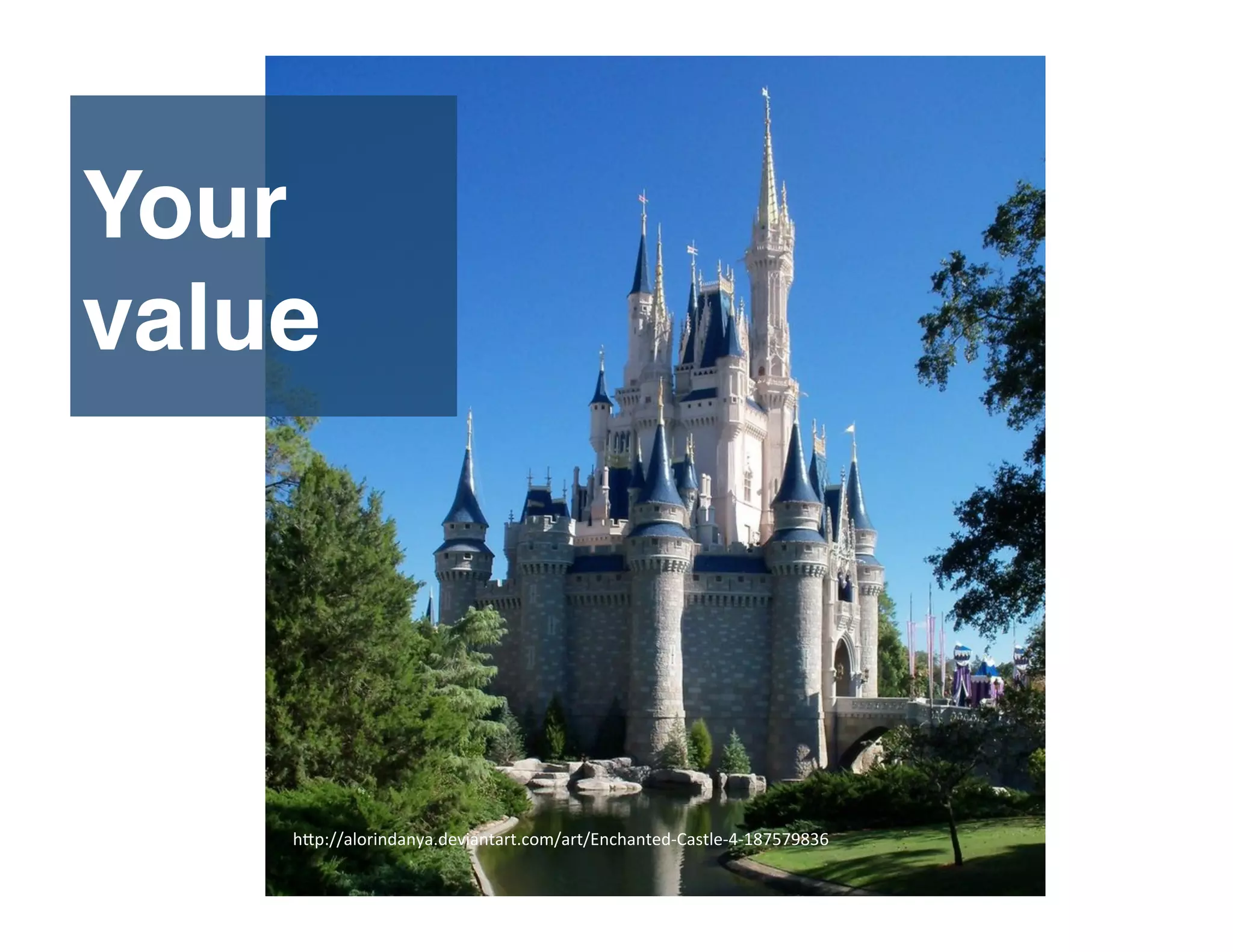 h"p://alorindanya.deviantart.com/art/Enchanted-­‐Castle-­‐4-­‐187579836	
  
Your
value
 