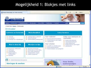 Mogelijkheid 1: Blokjes met links