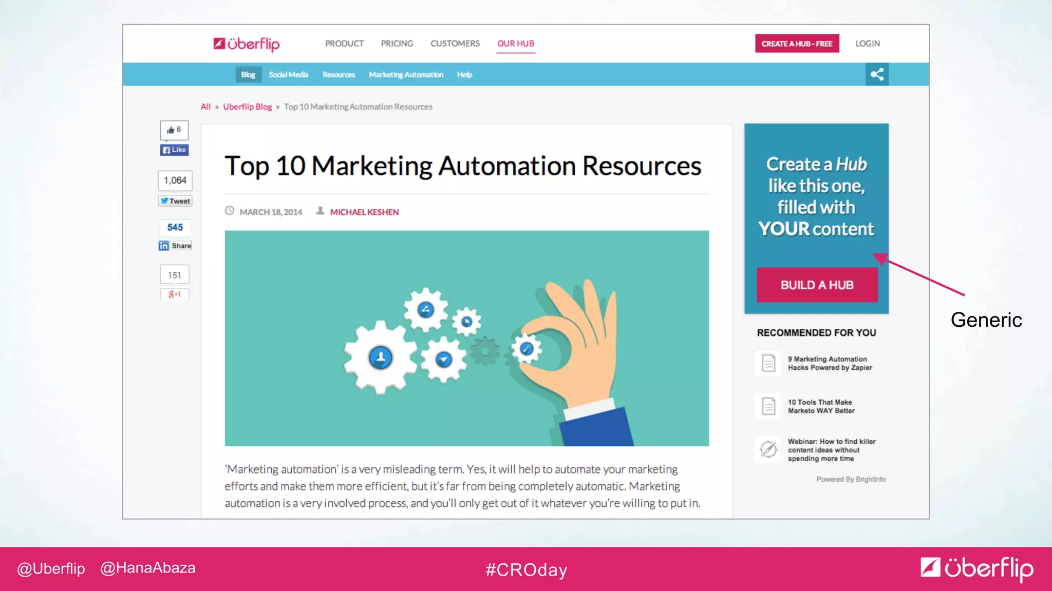 @Uberflip #CROday@HanaAbaza
Generic
 