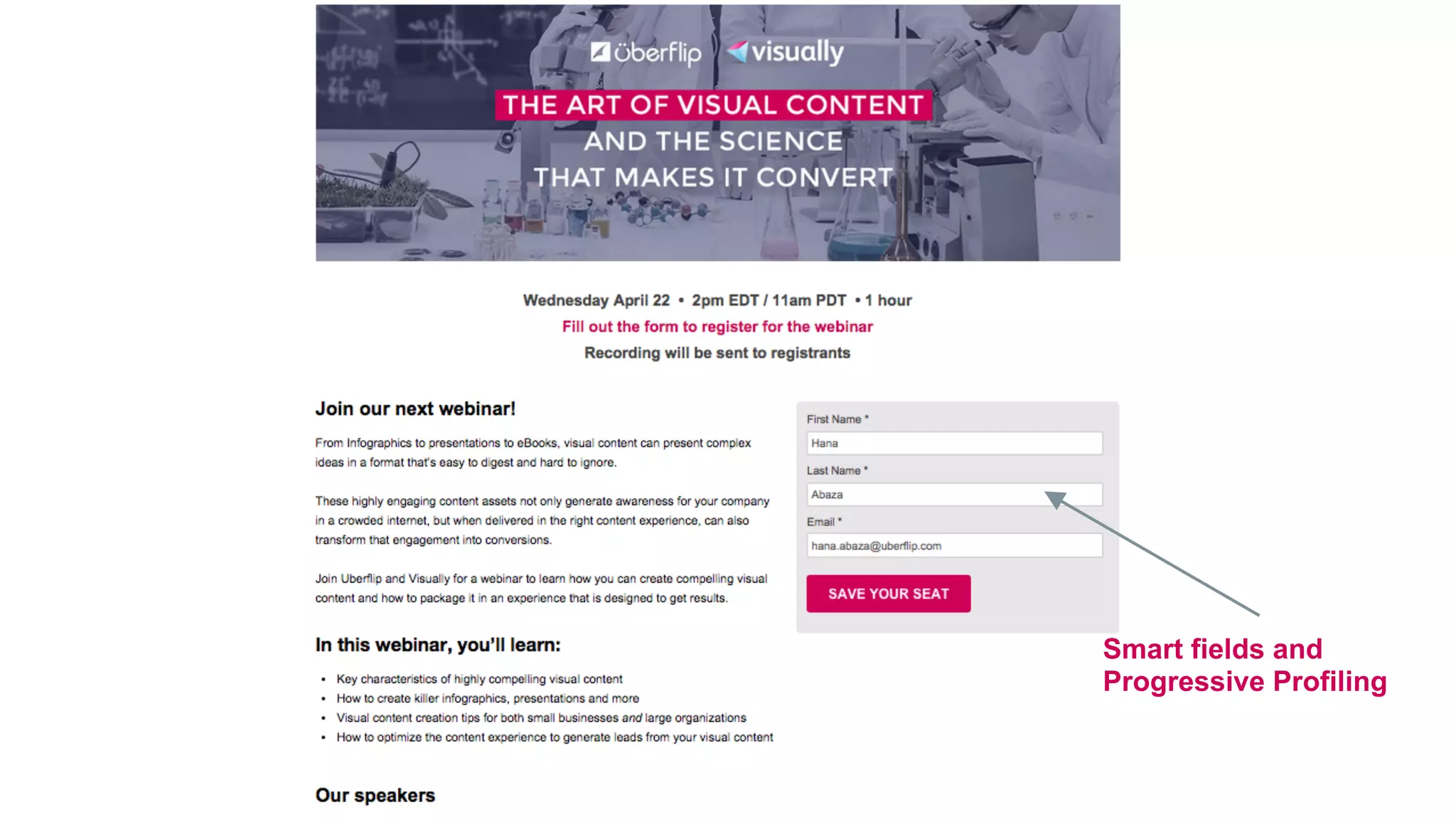 Smart fields and
Progressive Profiling
 