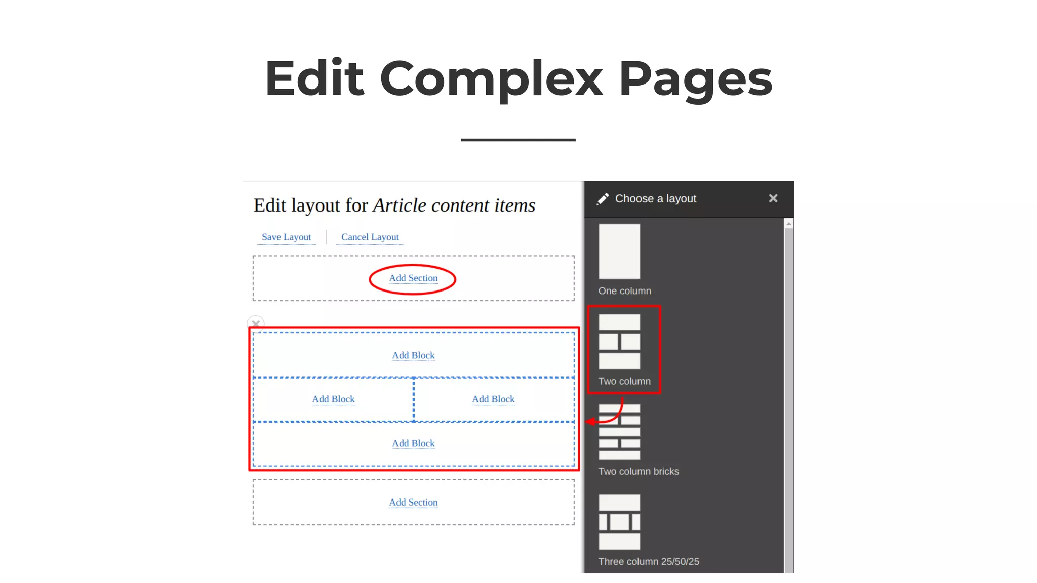 Edit Complex Pages
 
