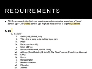 R E Q U I R E M E N T S
 