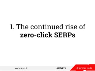 @jammer_voltswww.smxl.it #SMXL19
1. The continued rise of
zero-click SERPs
 
