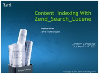Content Indexing with Zend_Search_Lucene