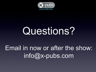 Questions? Email in now or after the show: [email_address] 