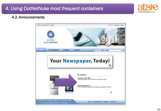4. Using DotNetNuke most frequent containers 4.2. Announcements 