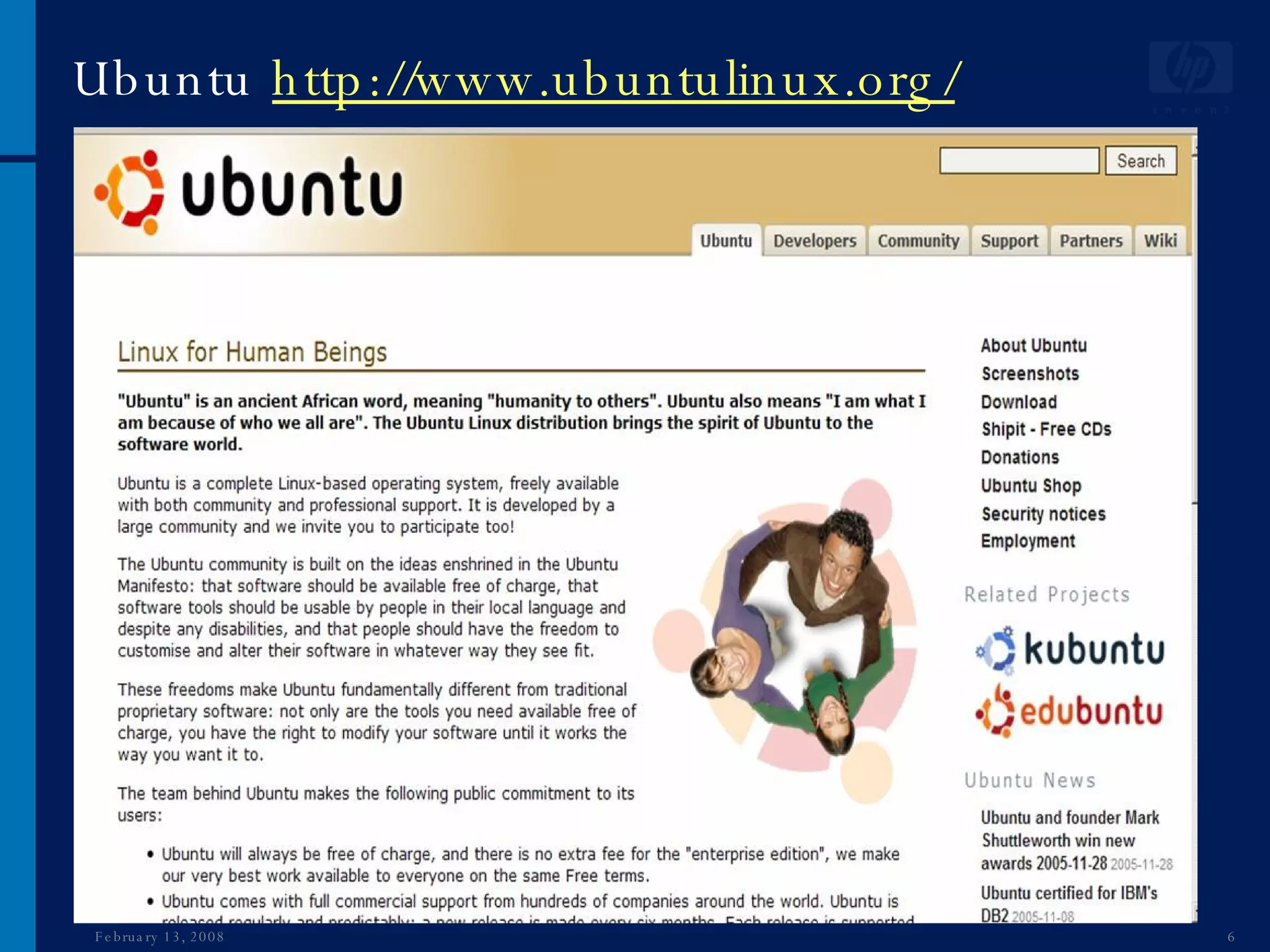 Ubuntu   http://www.ubuntulinux.org/ June 1, 2009 