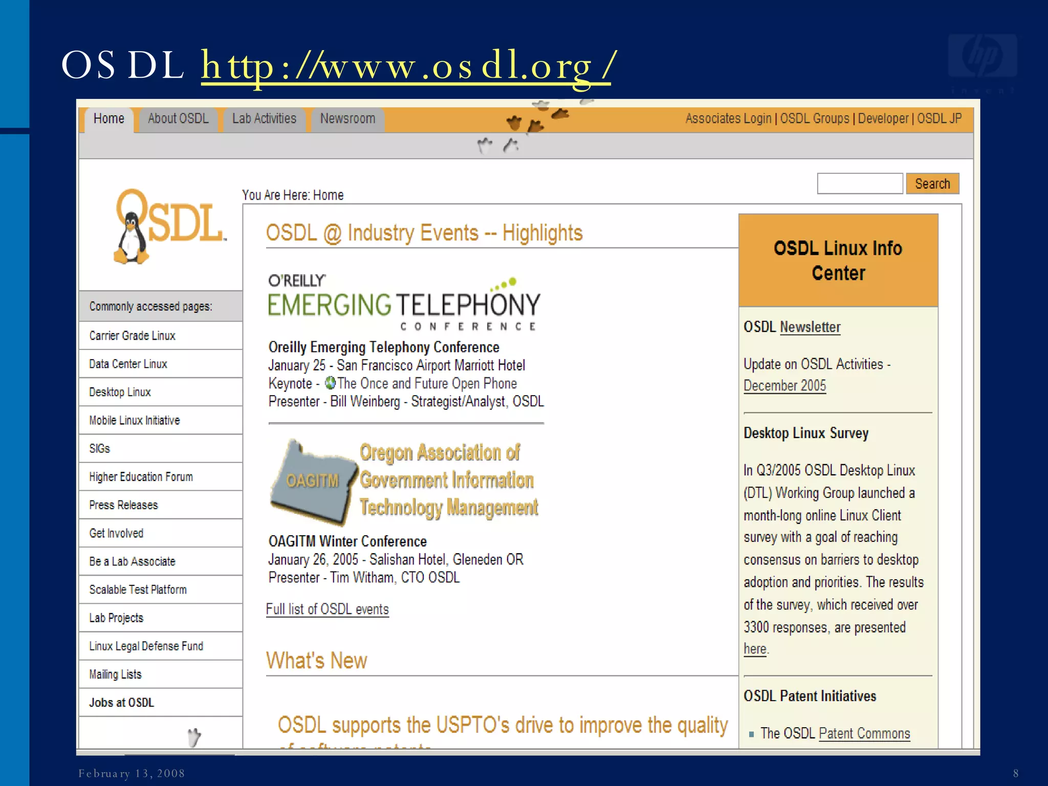 OSDL   http://www.osdl.org/ June 1, 2009 