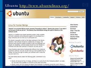 Ubuntu   http://www.ubuntulinux.org/ June 1, 2009 
