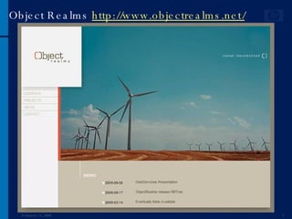 Object Realms  http://www.objectrealms.net/ June 1, 2009 