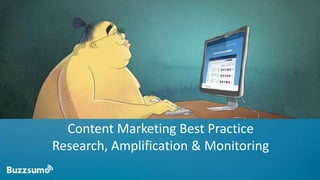 Content Marketing Best Practice
Research, Amplification & Monitoring
 